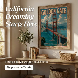 Vintage retro Golden Gate San Francisco usa Perfect Poster