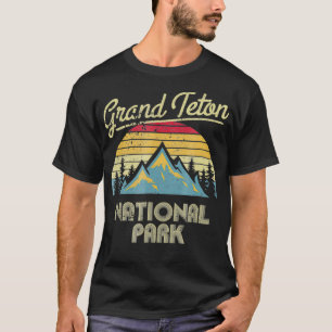 Vintage Retro Grand Teton T-shirt - Nationaal Park
