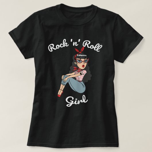 Vintage Retro Grl P T-shirt (Design voorkant)