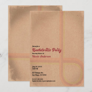 Vintage Retro Grunge Jaren 60 70 Bachelorette Fees Kaart