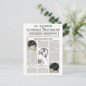 Vintage, retro haarstijlen voor het feestdagenkaart (Staand voorkant)