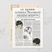 Vintage, retro haarstijlen voor het feestdagenkaart (Voorkant / Achterkant)