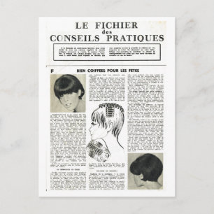 Vintage, retro haarstijlen voor het feestdagenkaart