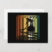 Vintage Retro Hairdresser Briefkaart (Voorkant / Achterkant)