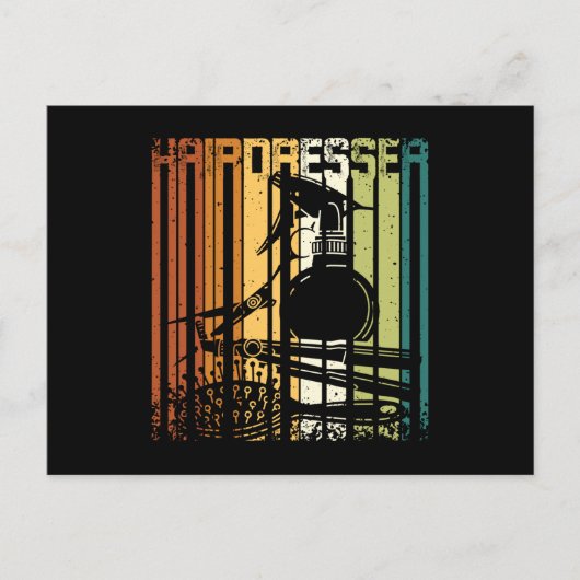 Vintage Retro Hairdresser Briefkaart (Voorkant)