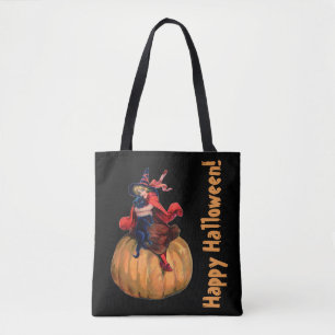Vintage/Retro Halloween Canvas tas