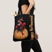 Vintage/Retro Halloween Canvas tas (Dichtbij)