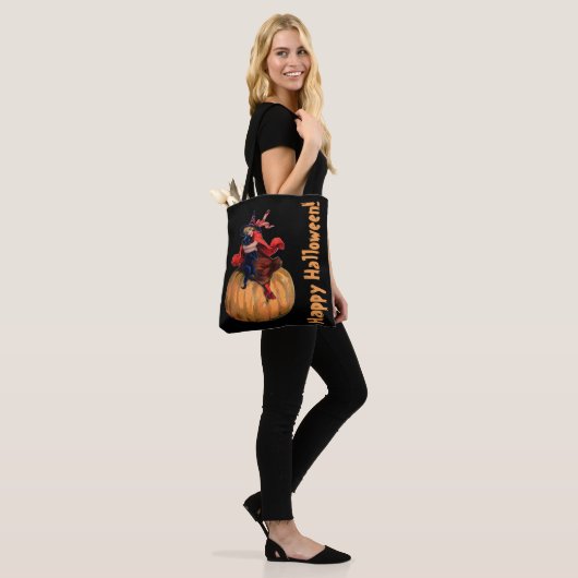 Vintage/Retro Halloween Canvas tas (Op model)