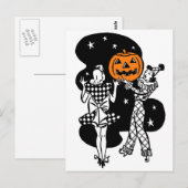 Vintage Retro Halloween Pumpkin Briefkaart (Voorkant / Achterkant)
