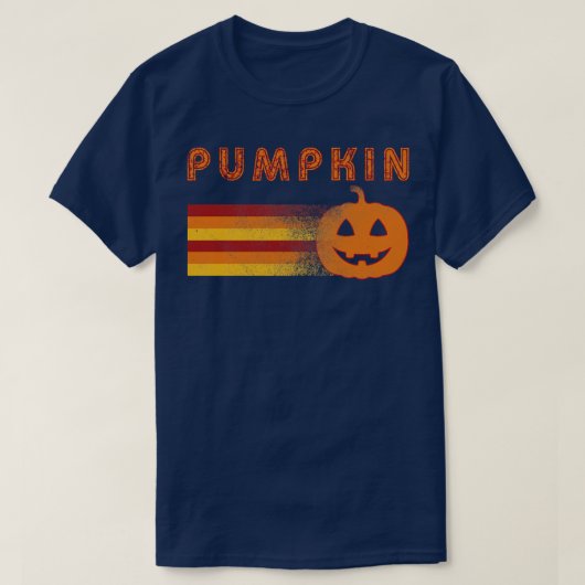Vintage Retro Halloween Pumpkin T-shirt (Design voorkant)