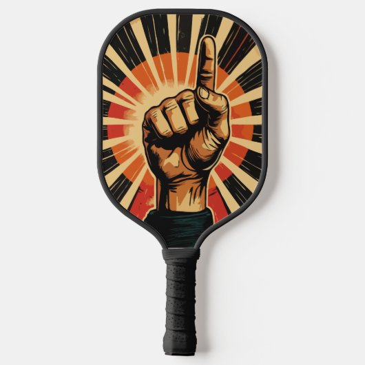 Vintage Retro Hand Pickleball Paddle (Achterkant)