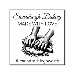 Vintage retro handgemaakte Sourdough bakker voor b Zelfinktende Stempel