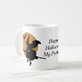 Vintage Retro Happy Halloween Mijn prettige heks Koffiemok (Voorkant links)
