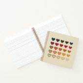 Vintage Retro Hartpatroon Notitieboek (Binnen)