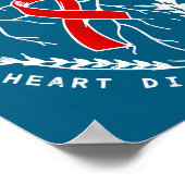 Vintage Retro Heart Disease Awareness Funny  Poster (Hoek)