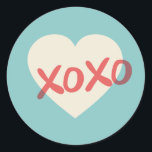 Vintage Retro Heart XOXO Valentijnsdag Sticker<br><div class="desc">Retro Heart XOXO Valentijnsdag Sticker Vergelijkbare objecten kunnen in mijn winkel worden gevonden.</div>