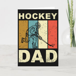 Vintage Retro Hockey Vader Vaderdag  Kaart