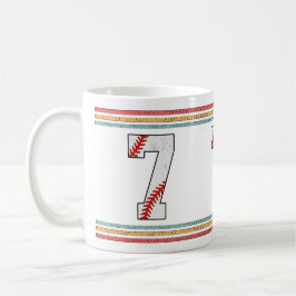 Vintage Retro Honkbal Nummer 7 Atletiek Koffiemok