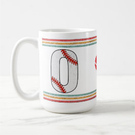 Vintage Retro Honkballetter O Versleten Koffiemok