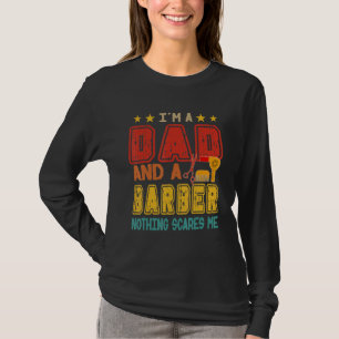 Vintage Retro Ik Ben Een Vader En Een Kapper Niets T-shirt