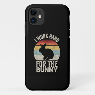 Vintage Retro Ik Werk Hard Voor Het Konijn Case-Mate iPhone Case