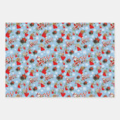 Vintage Retro Inpakpapier Plat Vel Set van 3 (Voorkant)