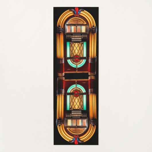 Vintage Retro Jukebox Yogamat (Voorkant)
