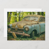 Vintage Retro Junkyard Sshit Rust Car Briefkaart (Voorkant / Achterkant)