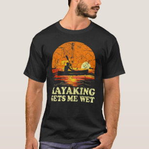 Vintage Retro Kajak Kano Bootvaren Kayakken Doet M T-shirt