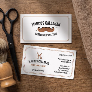 Vintage Retro Kapperszaak Snor Haren Stylist Visitekaartje