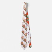 vintage retro kerst snoep kersthuis stropdas (Voorkant)