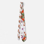 vintage retro kerst snoep kersthuis stropdas (Achterkant)
