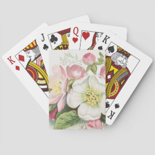 Vintage Retro Kerstkaart, Appelbloesem Pokerkaarten