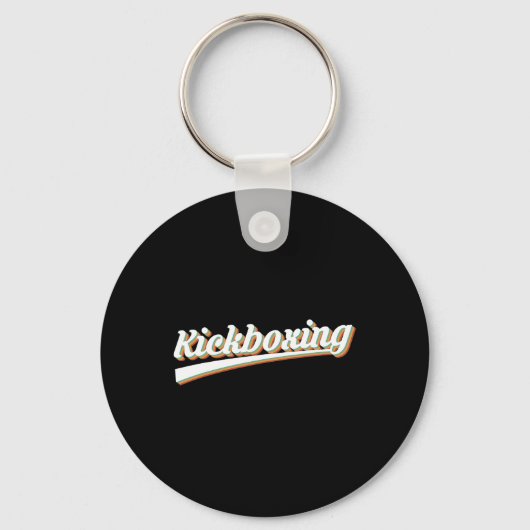 Vintage Retro Kickboksen Kickbokser Sleutelhanger (Voorkant)
