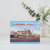 Vintage Retro Kingman Arizona Briefkaart (Staand voorkant)
