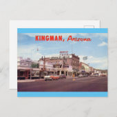 Vintage Retro Kingman Arizona Briefkaart (Voorkant / Achterkant)