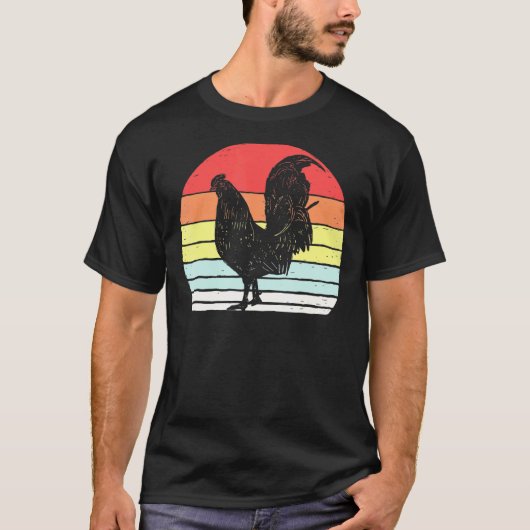 Vintage Retro Kip Pluimvee T-shirt (Voorkant)