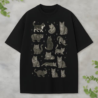 Vintage Retro Kitty Sky cat Lover Gift Aesthetic T-shirt