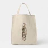 Vintage Retro Koffie Espresso Machine Canvas Tas (Achterkant)