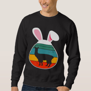 Vintage Retro Lama In Paasei Konijn Lama Liefde Trui