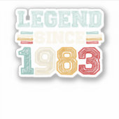Vintage Retro Legend Since 1983 Sticker (Voorkant)