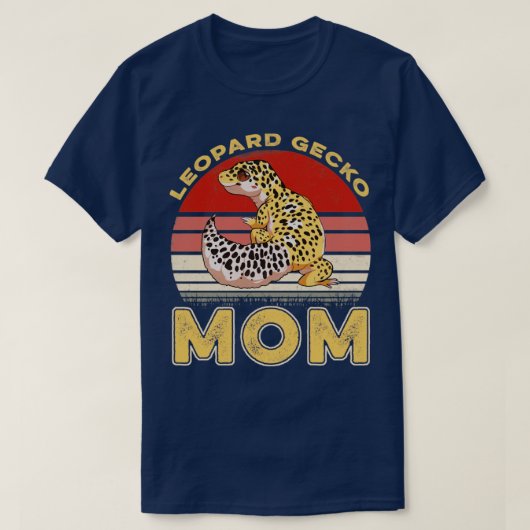 Vintage Retro Leopard Gecko mama T-shirt (Design voorkant)