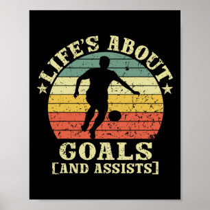 Vintage Retro Leven Gaat Over Doelen En Ists Poster