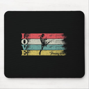 Vintage Retro Liefde Mma Kickboksen Muay Thai Silh Muismat