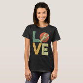 Vintage Retro Love Crawfish Crustaceans Crayfish T-shirt (Voorkant volledig)