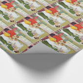 Vintage Retro mama en Kinderen Cadeaupapier (Hoek)