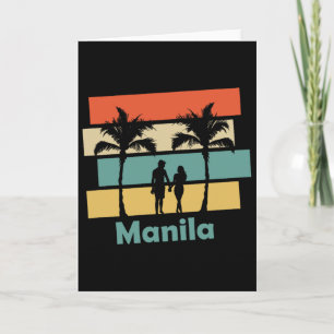 Vintage Retro Manila Filipijnen Vakantie  Kaart