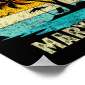 Vintage Retro Maryland Ocean City Poster (Hoek)