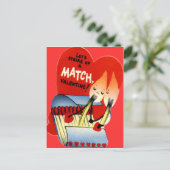 Vintage Retro Matchbook Valentine Feestdagenkaart (Staand voorkant)