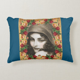 vintage Retro met kant en bloemen Accent Kussen